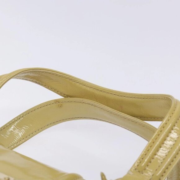 LOUIS VUITTON Cruise Line Sac Bicolor Hand Bag Enamel Yellow M92547 Auth BA4124 - Picture 9 of 16